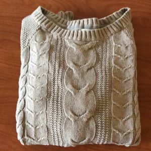 Llbean cable knit sweater